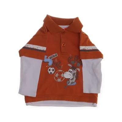 Pikétröja (Orange, Vit) från Okay's Bomull, Polyester