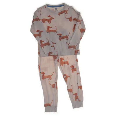 Pyjamas (Beige, Brun, Flerfärgad) från Hema Elastan, Ekologisk bomull