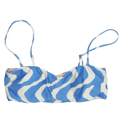 Bikini top (Blue, Beige) from Oas Elastane, Polyester