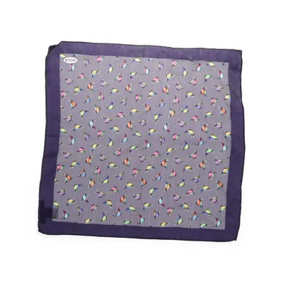 Zakdoek (Blauw, Meerkleurig) van Eton Zijde