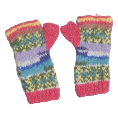 Vingerloze handschoenen (Roze, Meerkleurig)