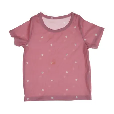 T-shirt (Roze, Wit) Elastaan, Polyester