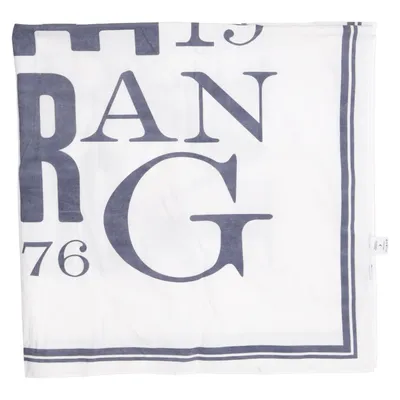 Cache-col (Blanc, Bleu) de Boomerang Coton