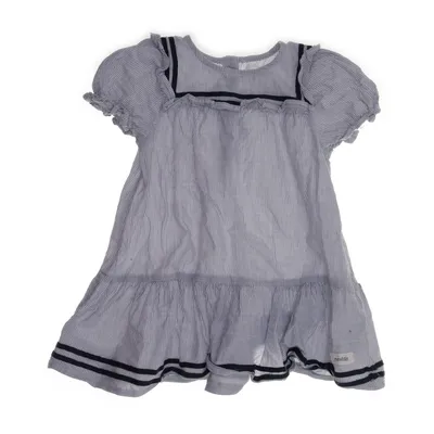 Klänning (Blå, Vit) från Newbie by KappAhl Ekologisk bomull