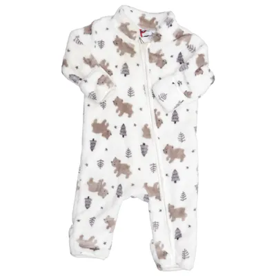 Barboteuse (Blanc, Marron) de Peuhu Polyester