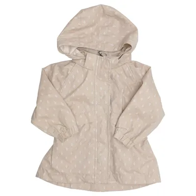 Rain jacket (Beige) from Lil' Atelier Cotton, Polyamide, Polyester