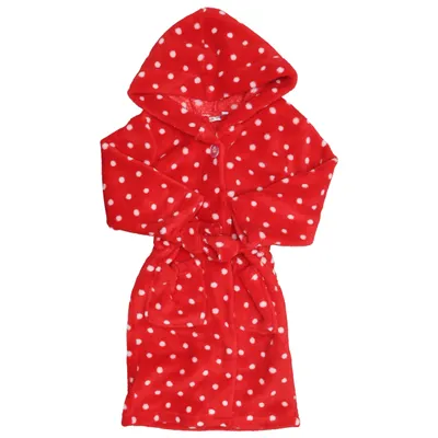 Bathrobe (Red, White) from Playshoes Polyester