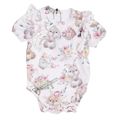 Romper (Roze, Meerkleurig) van Helen Katoen, Elastaan