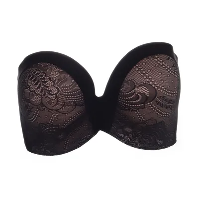 Bandeau-bh (Svart, Beige) från Wonderbra Elastan, Polyamid, Polyester