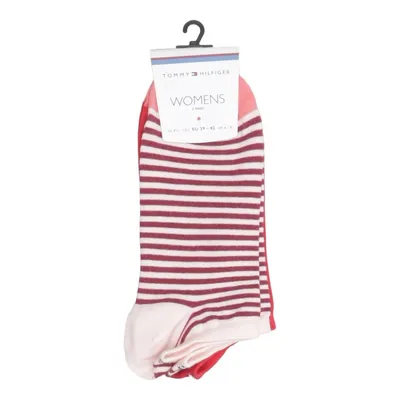 Chaussettes (Rouge, Rose, Blanc) de Tommy Hilfiger Coton, Élasthane, Polyamide