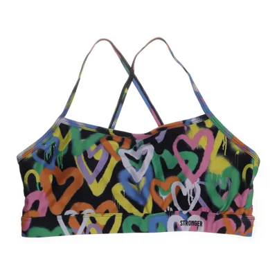 Sport-bh (Zwart, Meerkleurig) van Stronger Elastaan, Polyester