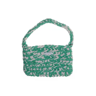 Handbag (Green, White) from Roglo