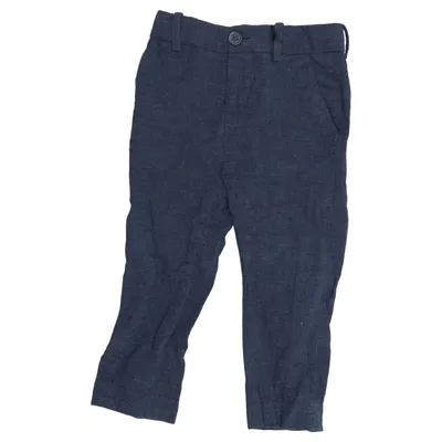 Suit pants (Blue) from H&M Cotton, Linen, Polyester
