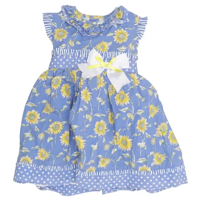 Klänning (Blå, Gul, Flerfärgad) från C. Babyferr Bomull, Polyester