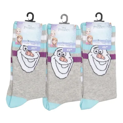 Chaussettes (Frozen) de Disney Frozen Coton, Élasthane, Polyester