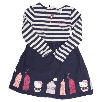 Dress (Blue, White, Multicolored) from H&M x Hello Kitty Cotton, Elastane