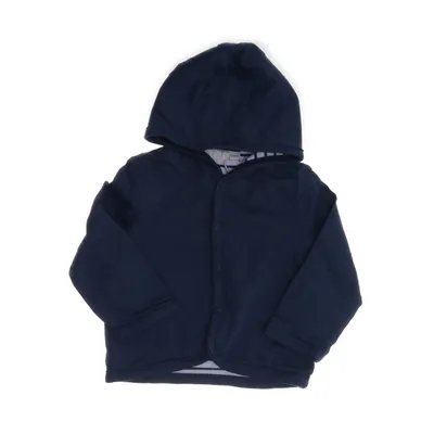 Capuchon sweater (Blauw, Wit) van Pocopiano Organisch katoen