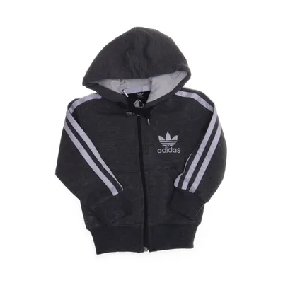 Sweat à capuche (Gris, Blanc) de Adidas Coton, Élasthane