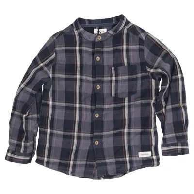 Flannel skjorte (Blå, Grå) fra Newbie by KappAhl Bomuld