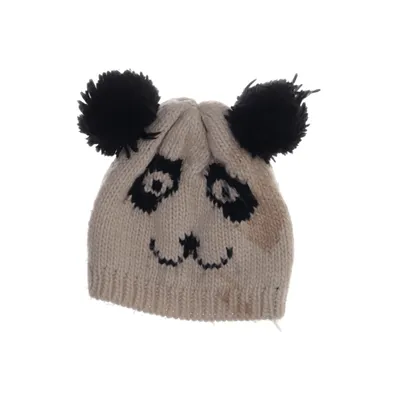 Pompon muts (Beige, Zwart)