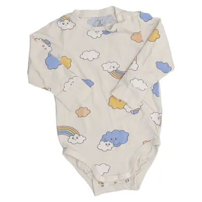 Romper (Beige, Meerkleurig) van Lindex Baby Katoen, Elastaan