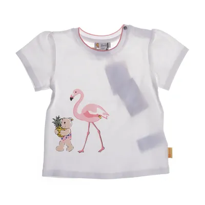 T-shirt (Vit, Flerfärgad) från Steiff Bomull, Elastan