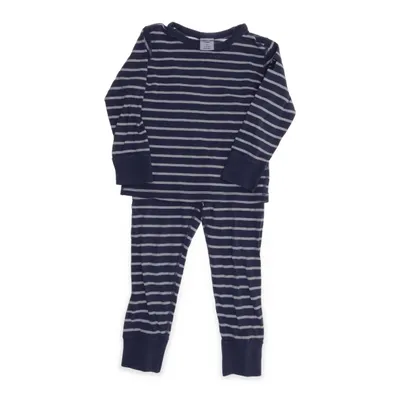 Pyjamas (Blå, Vit) från Polarn O. Pyret Ekologisk bomull
