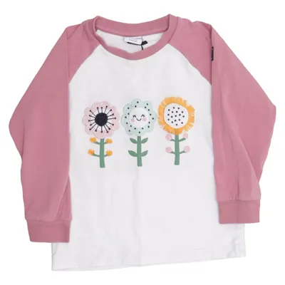 Long sleeve T-shirt (White, Pink, Multicolored) from Polarn O. Pyret Elastane, Organic cotton