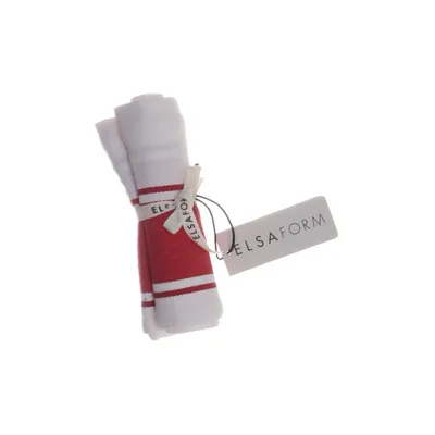 Kökshandduk (Röd, Vit) från Elsaform Bomull