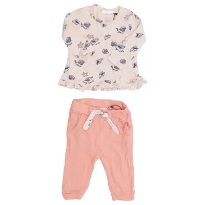 Sæt (Beige, Pink, Flerfarvet) fra Feetje Elastan, Økologisk bomuld