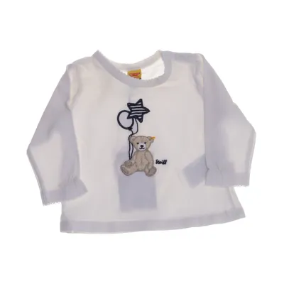 Långärmad t-shirt (Vit) från Steiff Bomull, Elastan