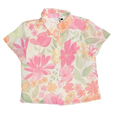 Kurzarmhemd (Pink, Gelb, Mehrfarbig) von Kids by NA-KD Polyester