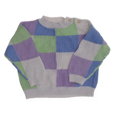 Strickpullover (Weiß, Mehrfarbig) von H&M Acryl, Baumwolle