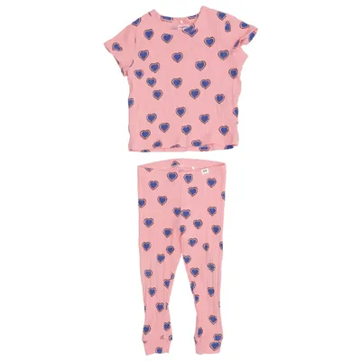 Pyjamas (Rosa, Blå) från Mini Rodini Bomull, Elastan