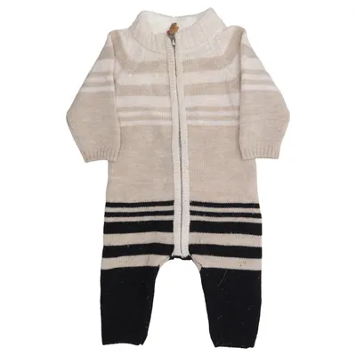 Rompers (Beige, Black) from Name It Merino wool, Polyester