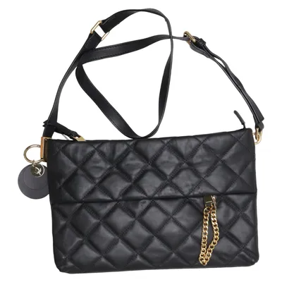 Umhängetasche (Schwarz) von Karen Millen Baumwolle, Leder