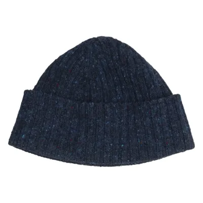 Beanie (Blue, Multicolored) from Drakes Merino wool