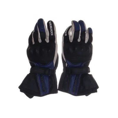 Gants de moto (Noir, Bleu, Blanc) de Vanucci Cuir, Polyester