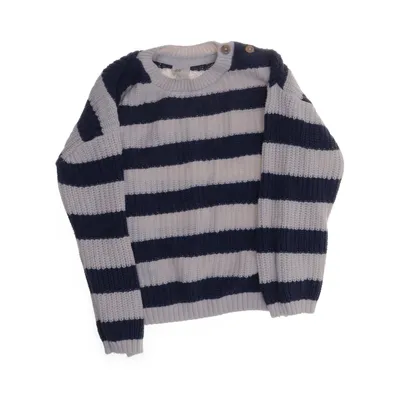 Pull-over (Bleu, Blanc) de H&M Acrylique, Coton