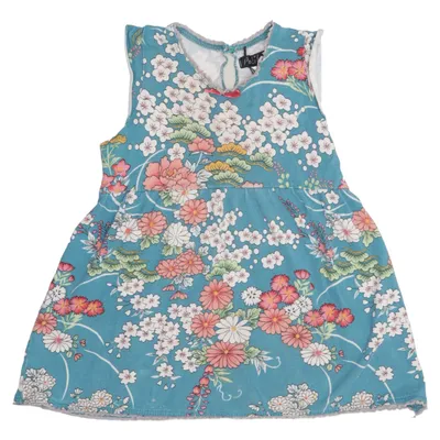 Jurk (Blauw, Meerkleurig) van Petit Louie Elastaan, Viscose