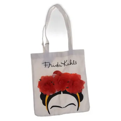 Canvas tas (Wit, Rood, Zwart) van Frida Kahlo