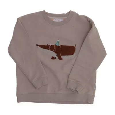 Sweatshirt (Beige, Flerfarvet) fra Leevje Økologisk bomuld, Elastan