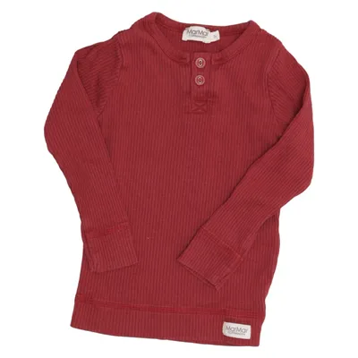 T-shirt manches longues (Rouge) de MarMar Copenhagen Coton, Modal