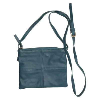 Sac à bandoulière (Bleu) de Indiska Coton, Cuir
