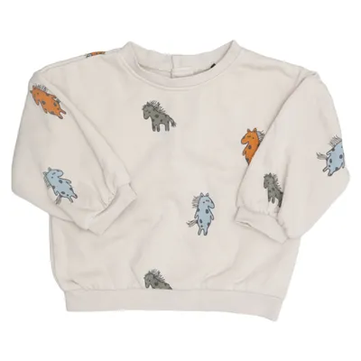 Sweatshirt (Beige, Multicolore) de Minimarket Coton, Polyester