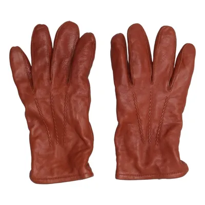 Leather gloves (Brown) from Börjesson Leather, Wool