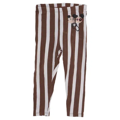 Leggings (Bruin, Wit) van Mini Rodini Katoen, Elastaan