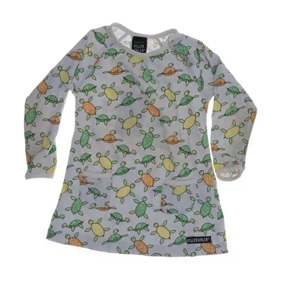 Klänning (Blå, Flerfärgad) från Villervalla Ekologisk bomull, Elastan