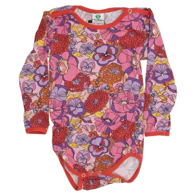 Body (Pink, Flerfarvet) fra Småfolk Elastan, Økologisk bomuld
