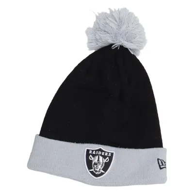 Bonnet à pompon (Noir, Gris) de New Era Acrylique